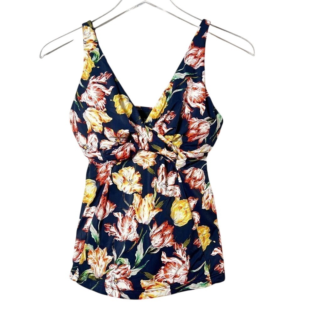 Jets Australia By Jessika Allen Woman Galleria Crossover Floral-Print Bikini Top